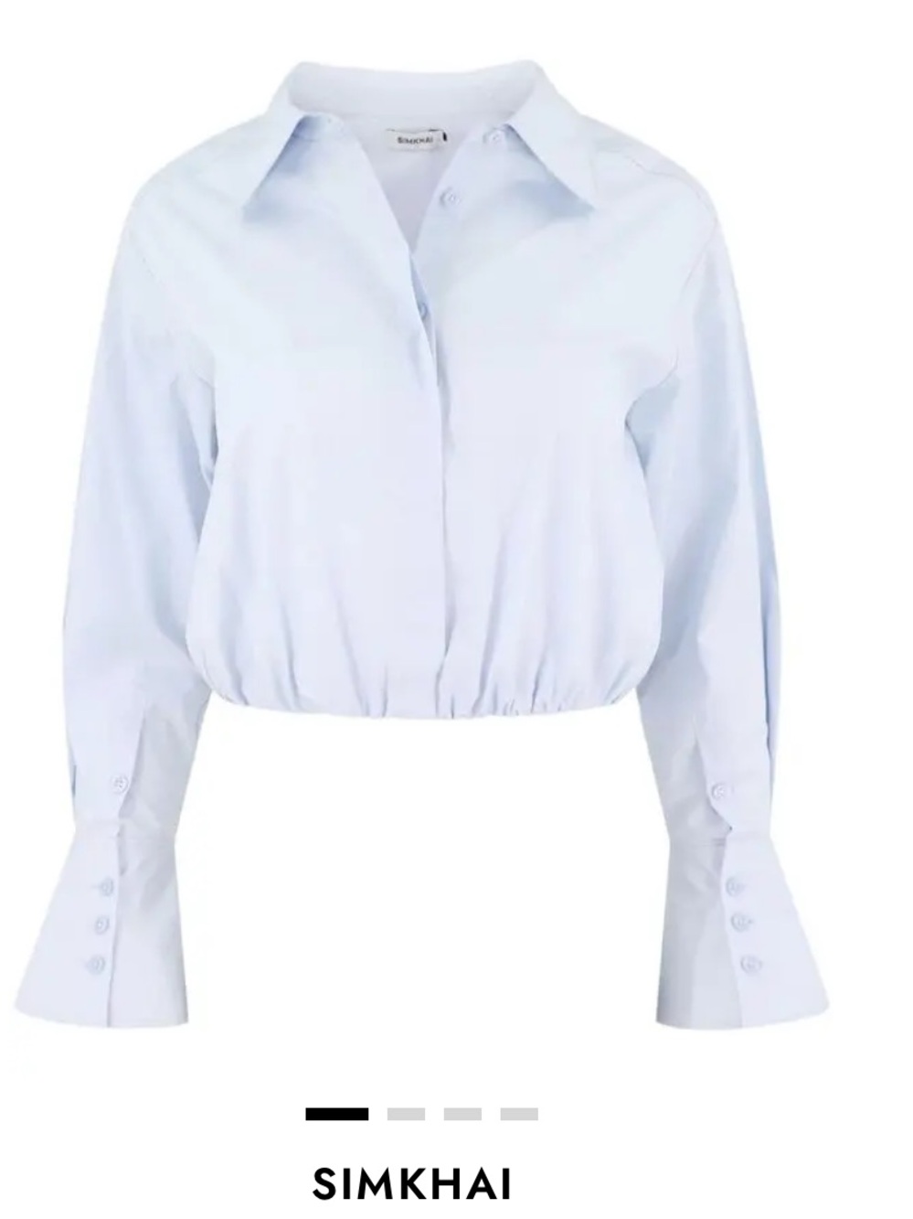 Simkhai Blythe Cotton Cropped Shirt XL